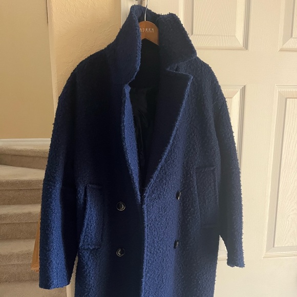 Topshop Boucle Button Front Coat - Picture 6 of 12